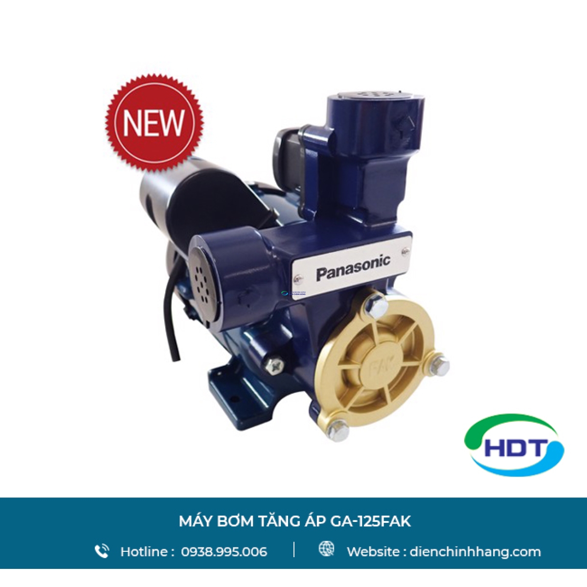 Máy bơm tăng áp điện tử Panasonic GA‑125FAK công suất 125W