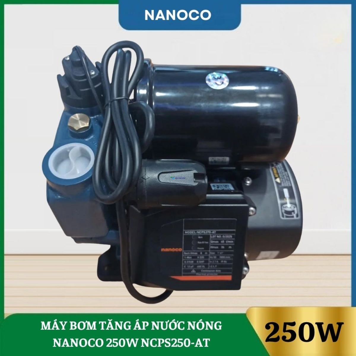 Máy Bơm Tăng Áp Nước Nóng Nanoco 250 NCPS250-AT