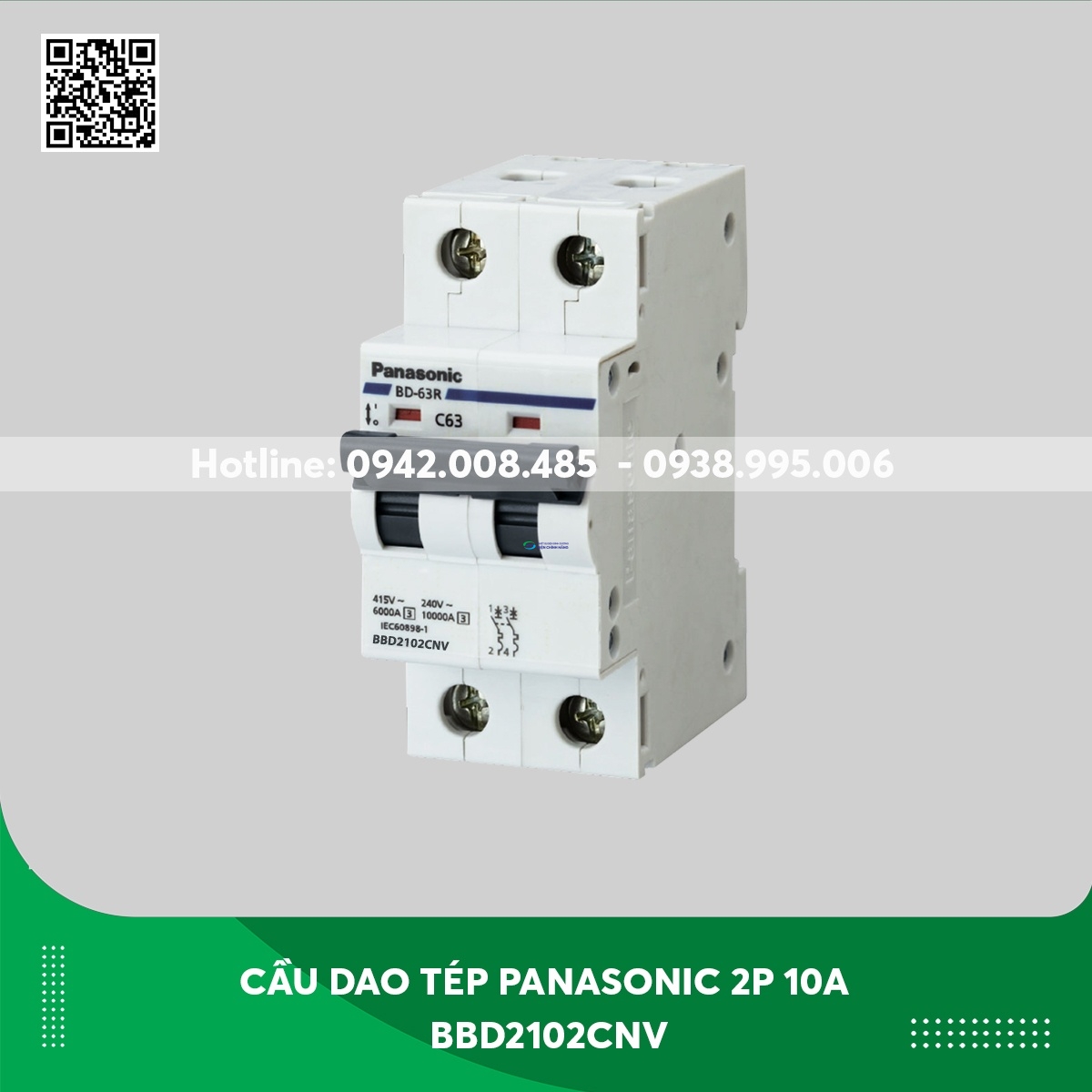 MCB Panasonic 2P 10A BBD2102CNV