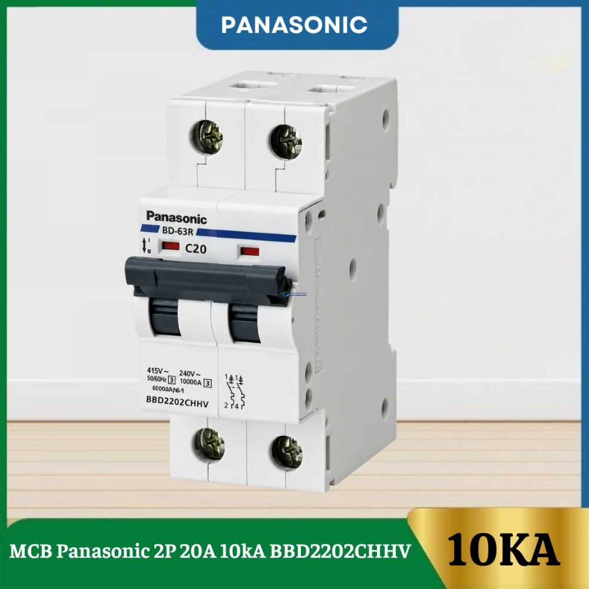 MCB Panasonic 2P 20A 10kA BBD2202CHHV