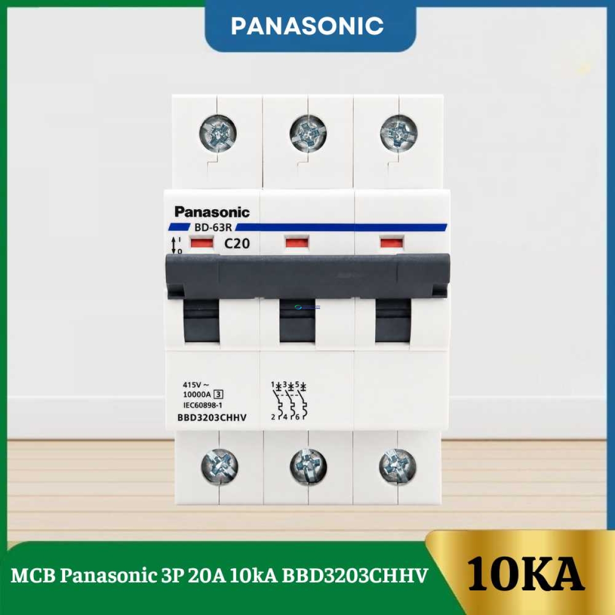 MCB Panasonic 3P 20A 10kA BBD3203CHHV