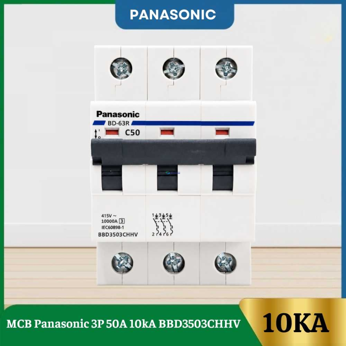 MCB Panasonic 3P 50A 10kA BBD3503CHHV
