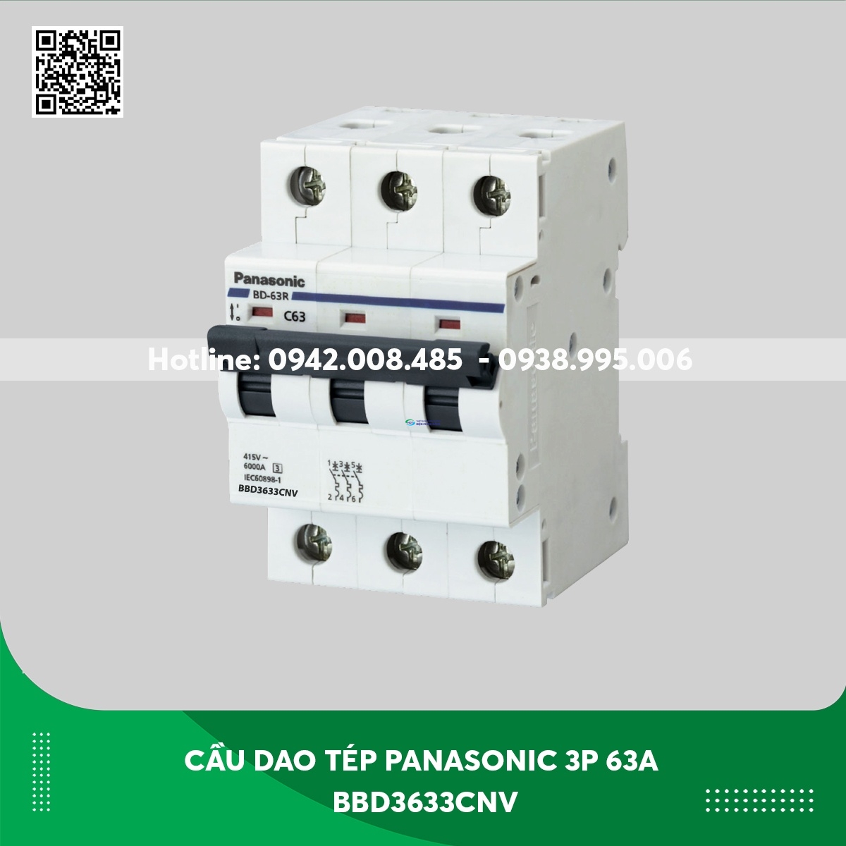 MCB Panasonic 3P 63A BBD3633CNV