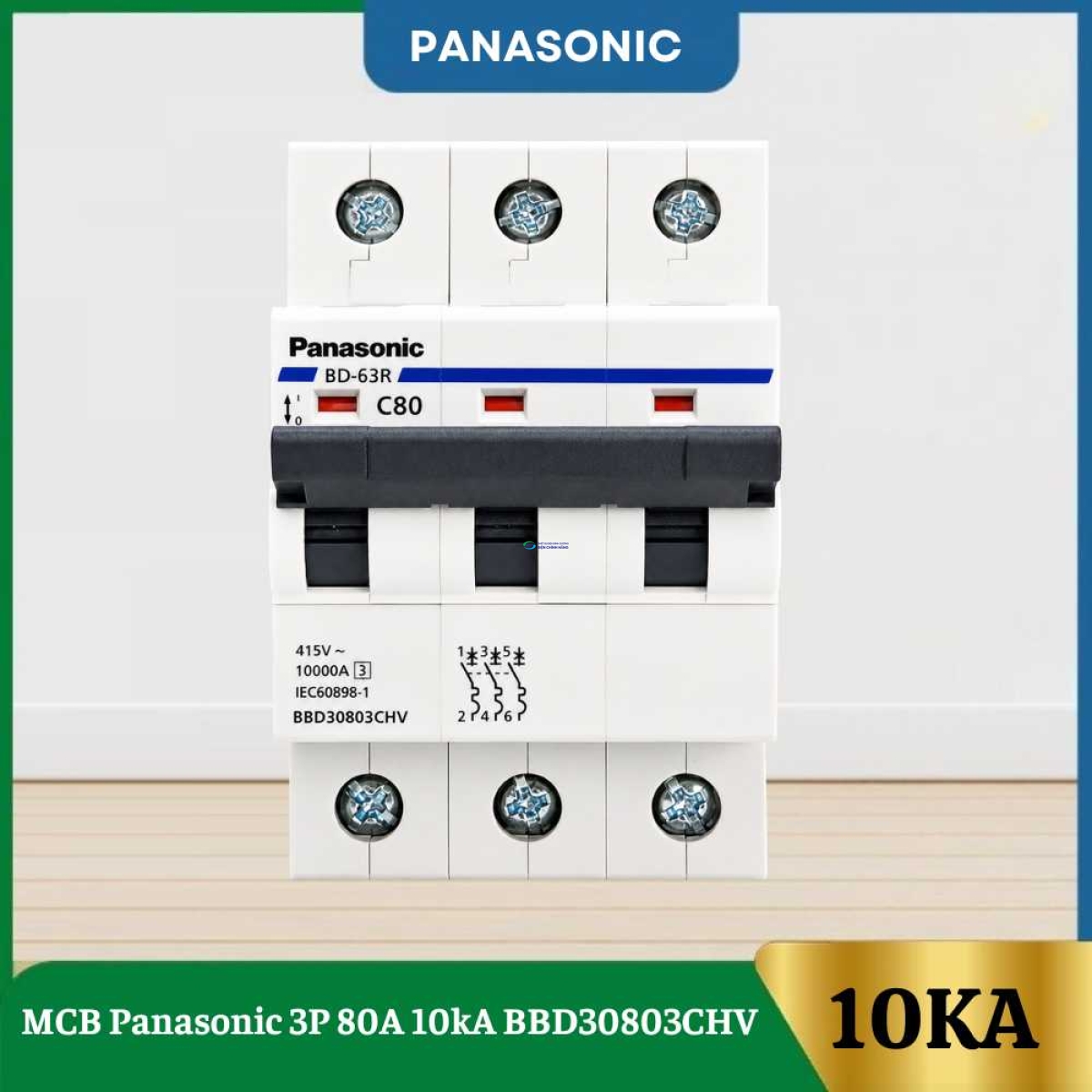 MCB Panasonic 3P 80A 10kA BBD30803CHV
