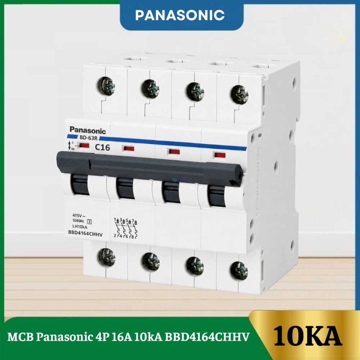 MCB Panasonic 4P 16A 10kA BBD4164CHHV