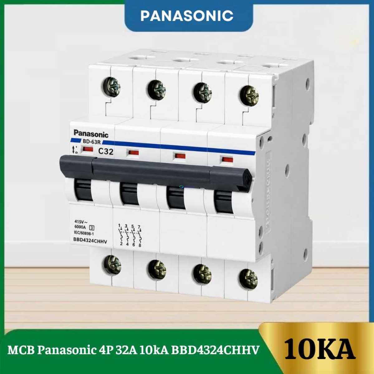MCB Panasonic 4P 32A 10kA BBD4324CHHV
