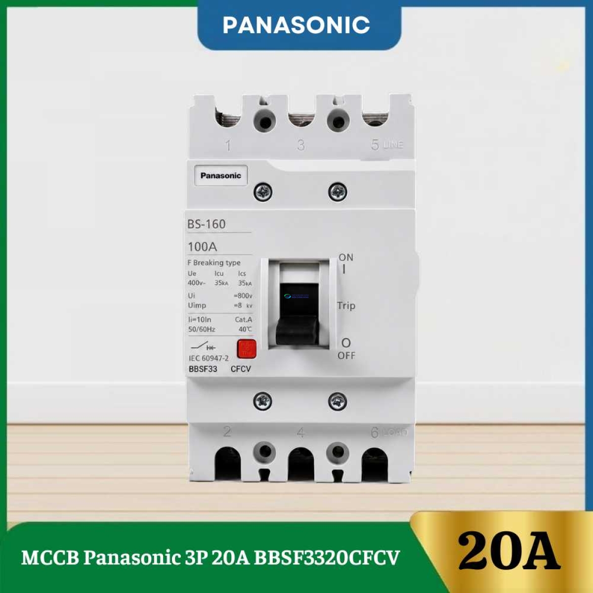 MCCB Panasonic 3P 20A BBSF3320CFCV
