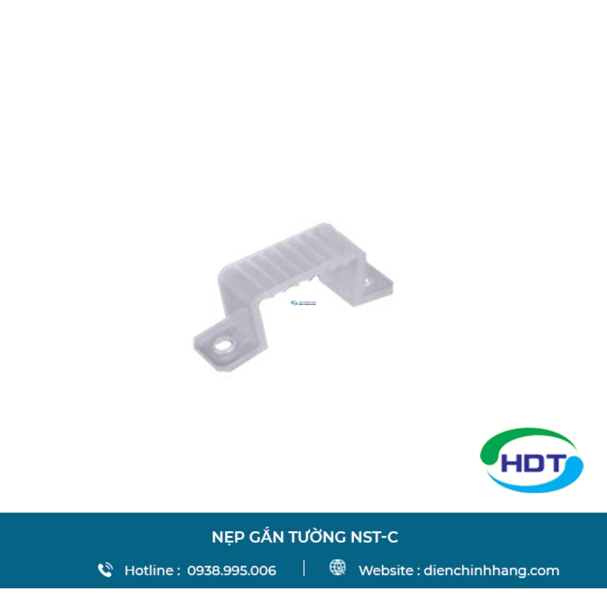 Nẹp gắn tường Nanoco NST-C dùng cho LED dây ngoài trời 120 chip LED- 2 dãy LED