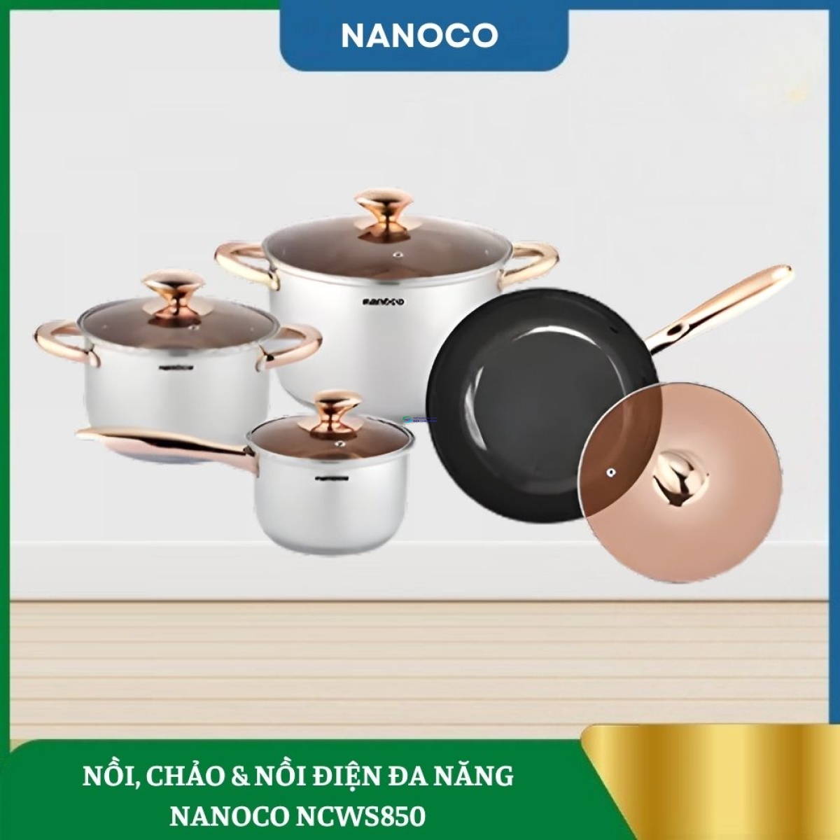 Nồi, Chảo Và Nồi Điện Đa Năng Nanoco NCWS850