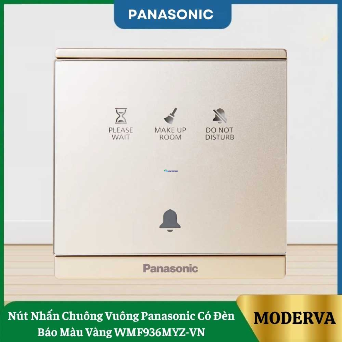 Nút Nhấn Chuông Vuông Panasonic Có Đèn Báo Màu Vàng WMF936MYZ-VN