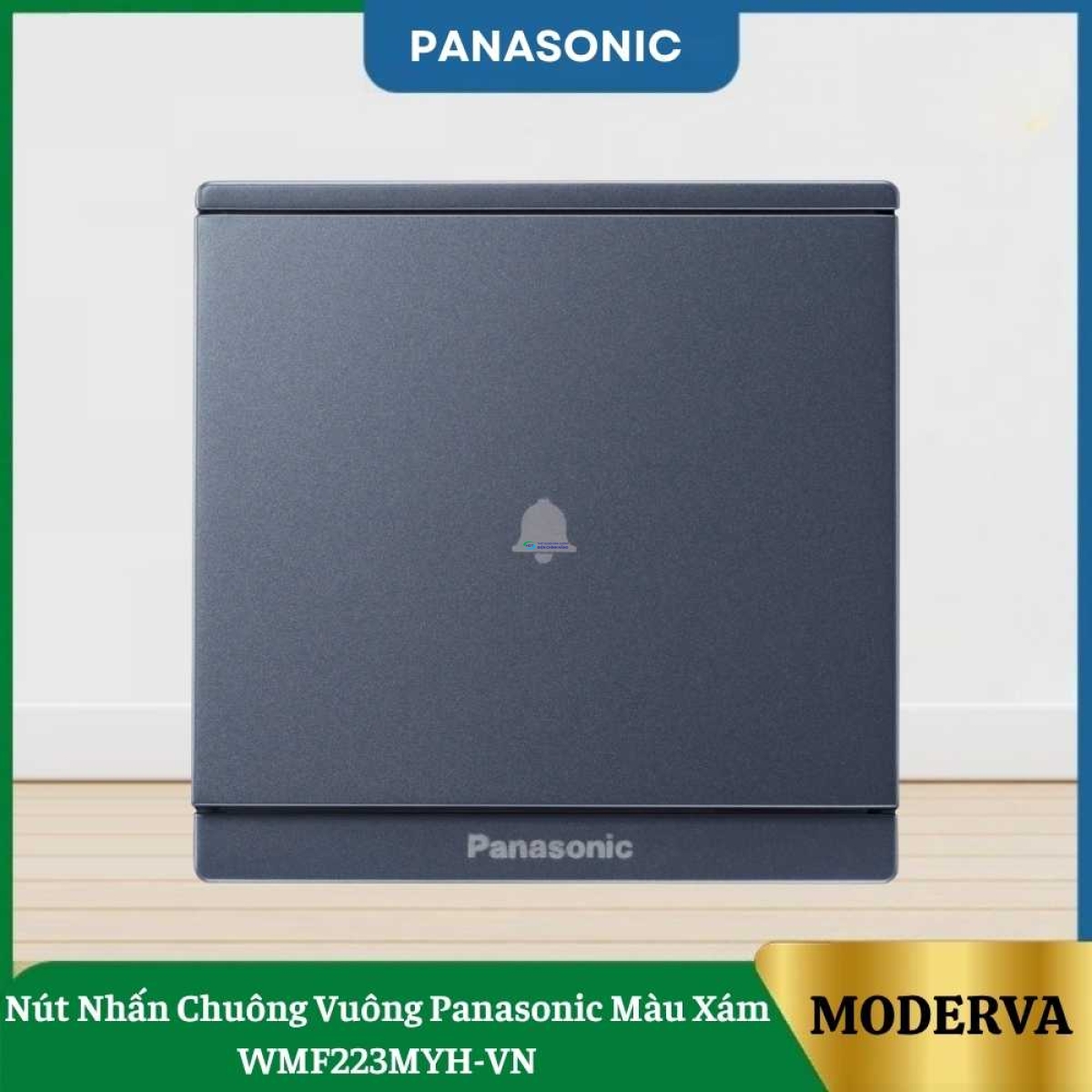 Nút Nhấn Chuông Vuông Panasonic Màu Xám WMF223MYH-VN