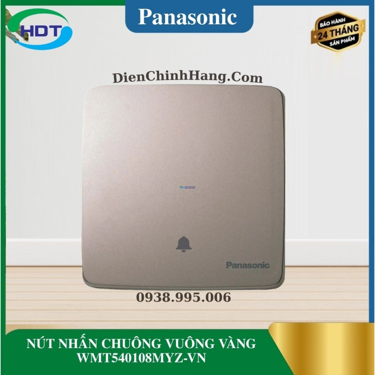 NÚT NHẤN CHUÔNG VUÔNG VÀNG WMT540108MYZ-VN