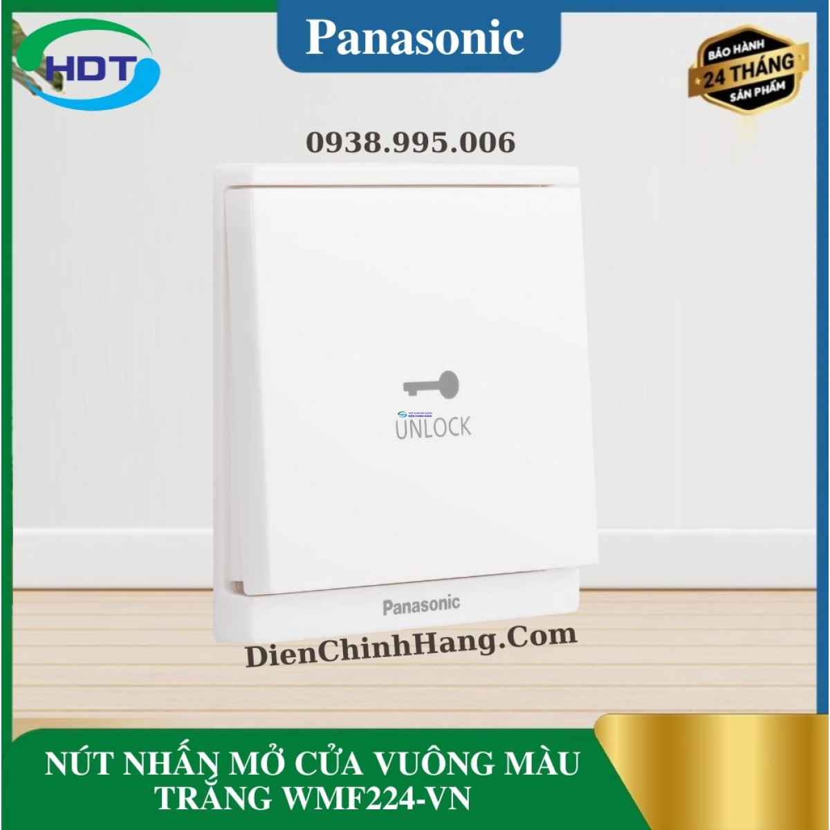 NÚT NHẤN MỞ CỬA VUÔNG MÀU TRẮNG WMF224-VN