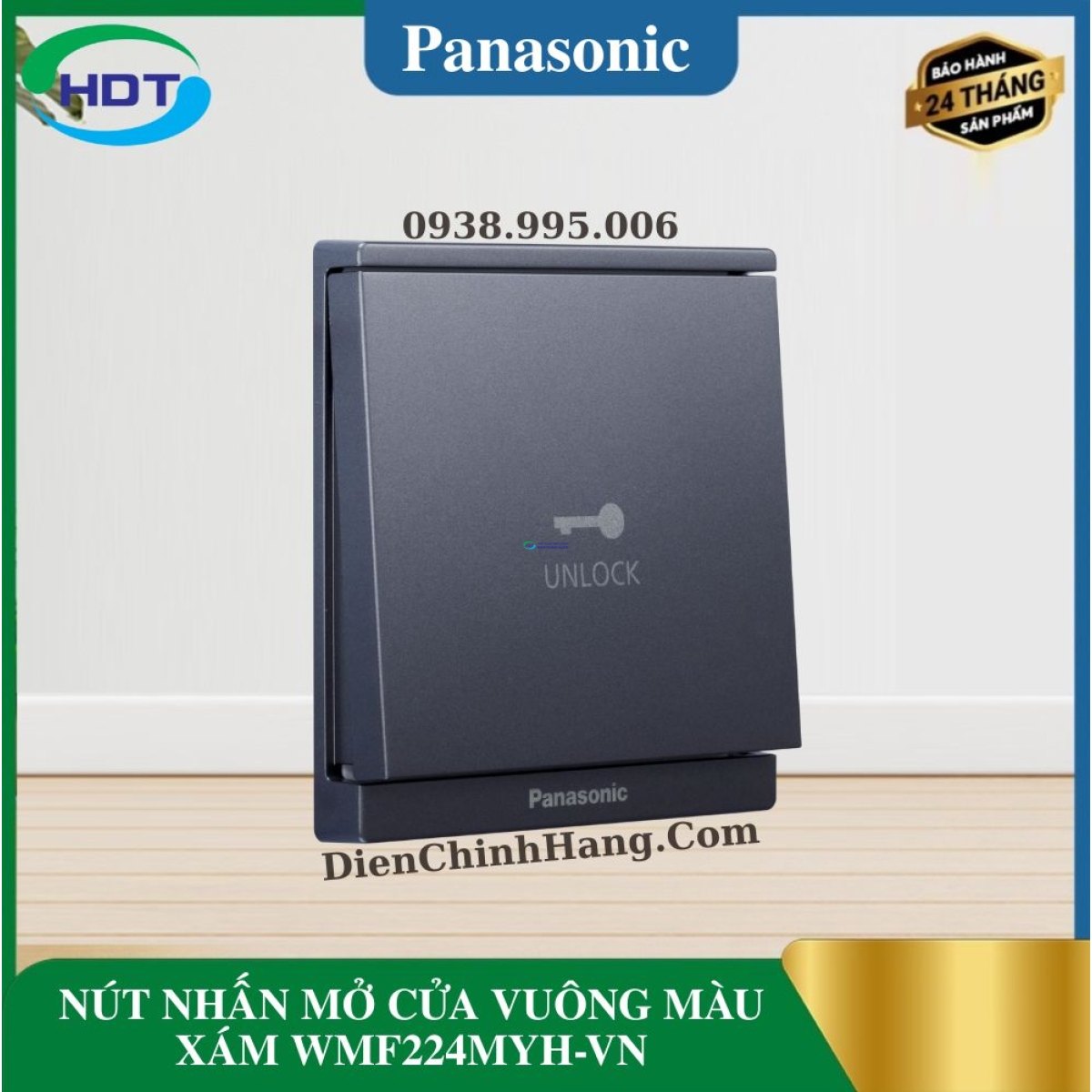 NÚT NHẤN MỞ CỬA VUÔNG MÀU XÁM WMF224MYH-VN