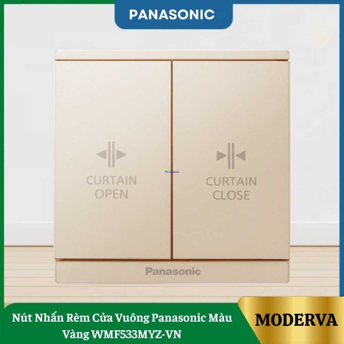 Nút Nhấn Rèm Cửa Vuông Panasonic Màu Vàng WMF533MYZ-VN