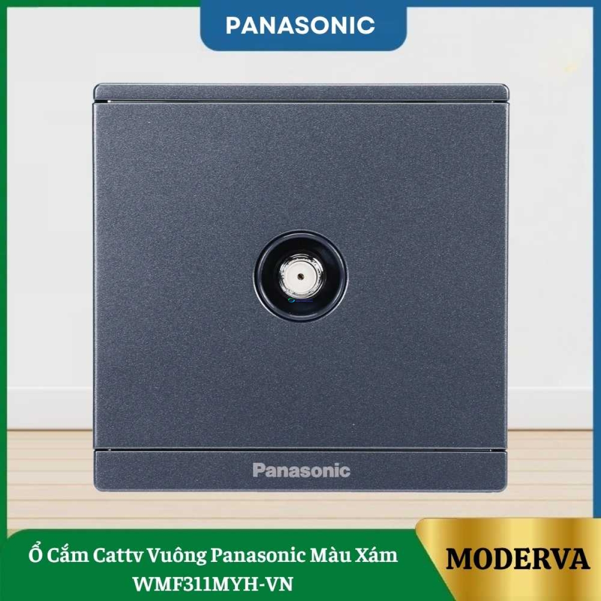 Ổ Cắm Cattv Vuông Panasonic Màu Xám WMF311MYH-VN