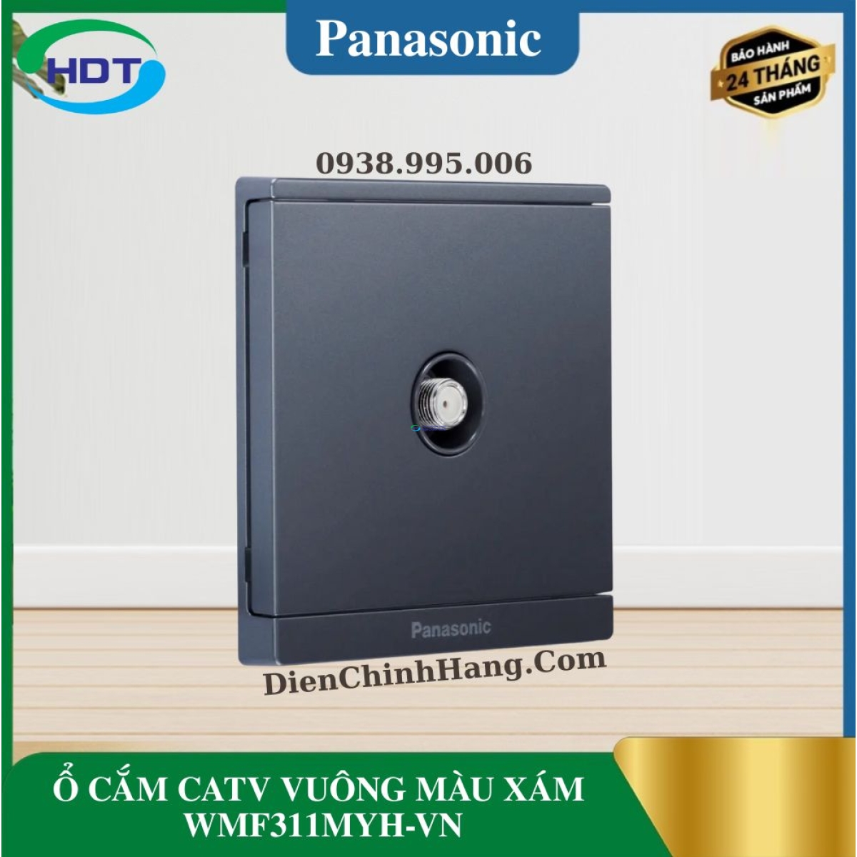 Ổ CẮM CATV VUÔNG MÀU XÁM WMF311MYH-VN