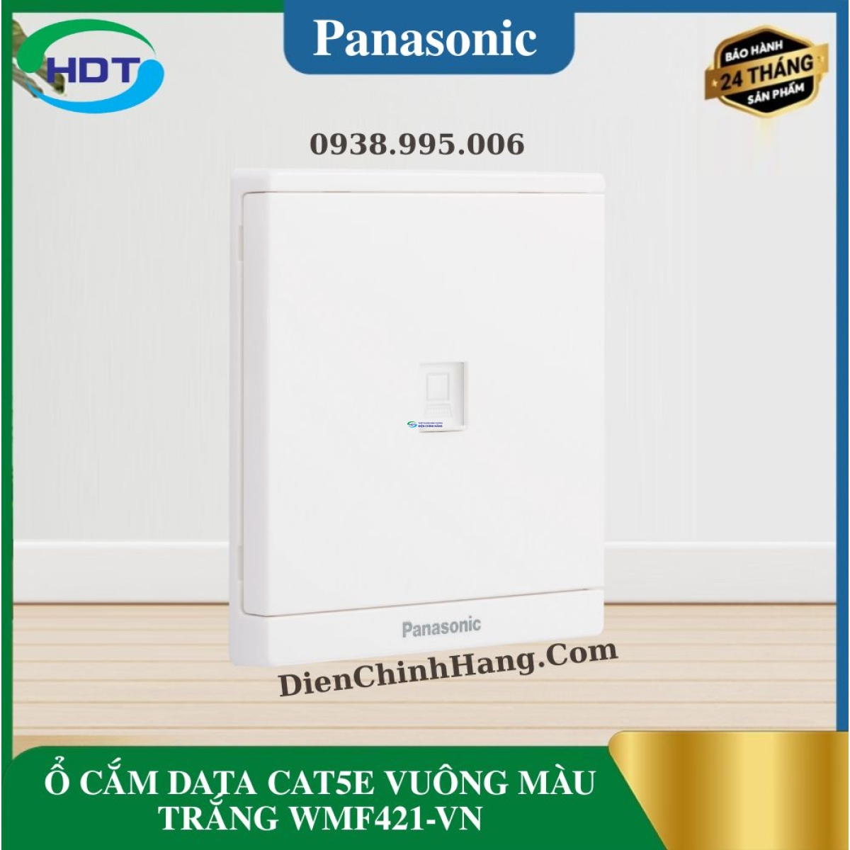 Ổ CẮM DATA CAT5E VUÔNG MÀU TRẮNG WMF421-VN