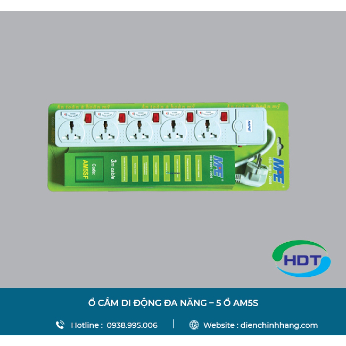 Ổ CẮM DI ĐỘNG ĐA NĂNG – 5 Ổ AM5S