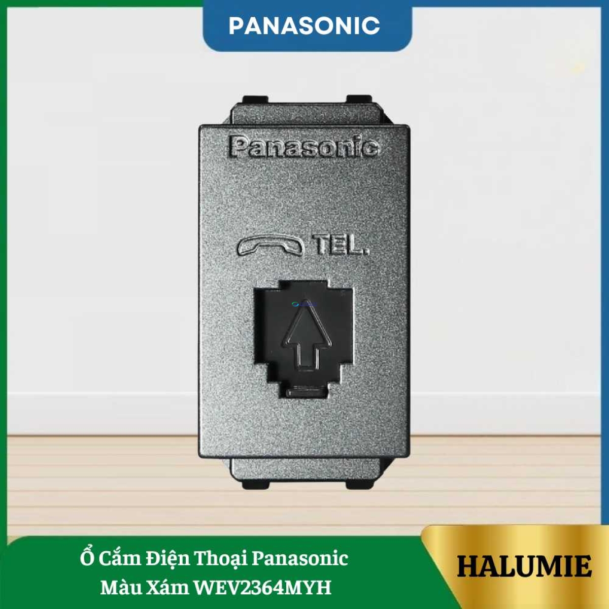 Ổ Cắm Điện Thoại Panasonic Màu Xám WEV2364MYH