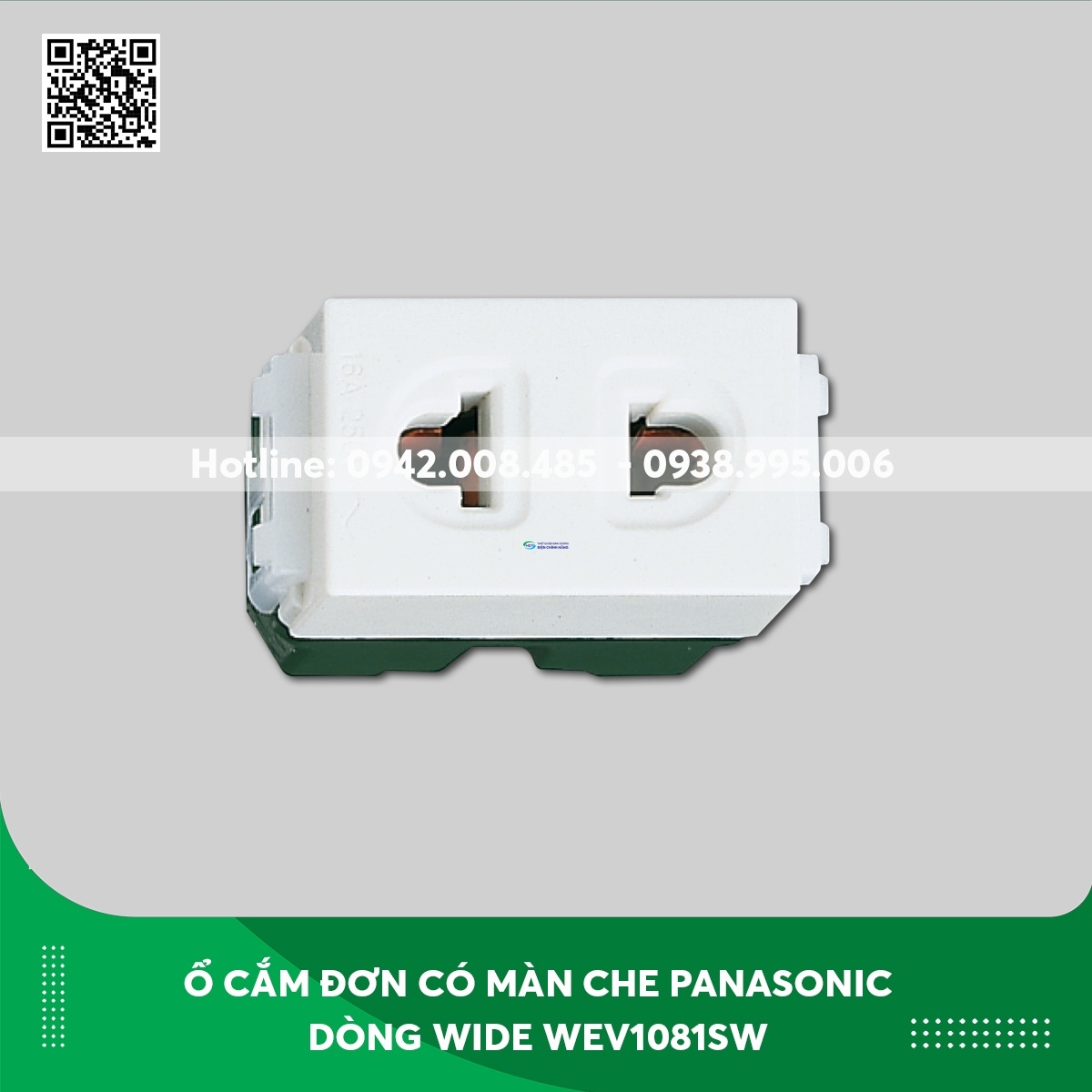 Ổ cắm đơn Panasonic dòng Wide WEV1081SW