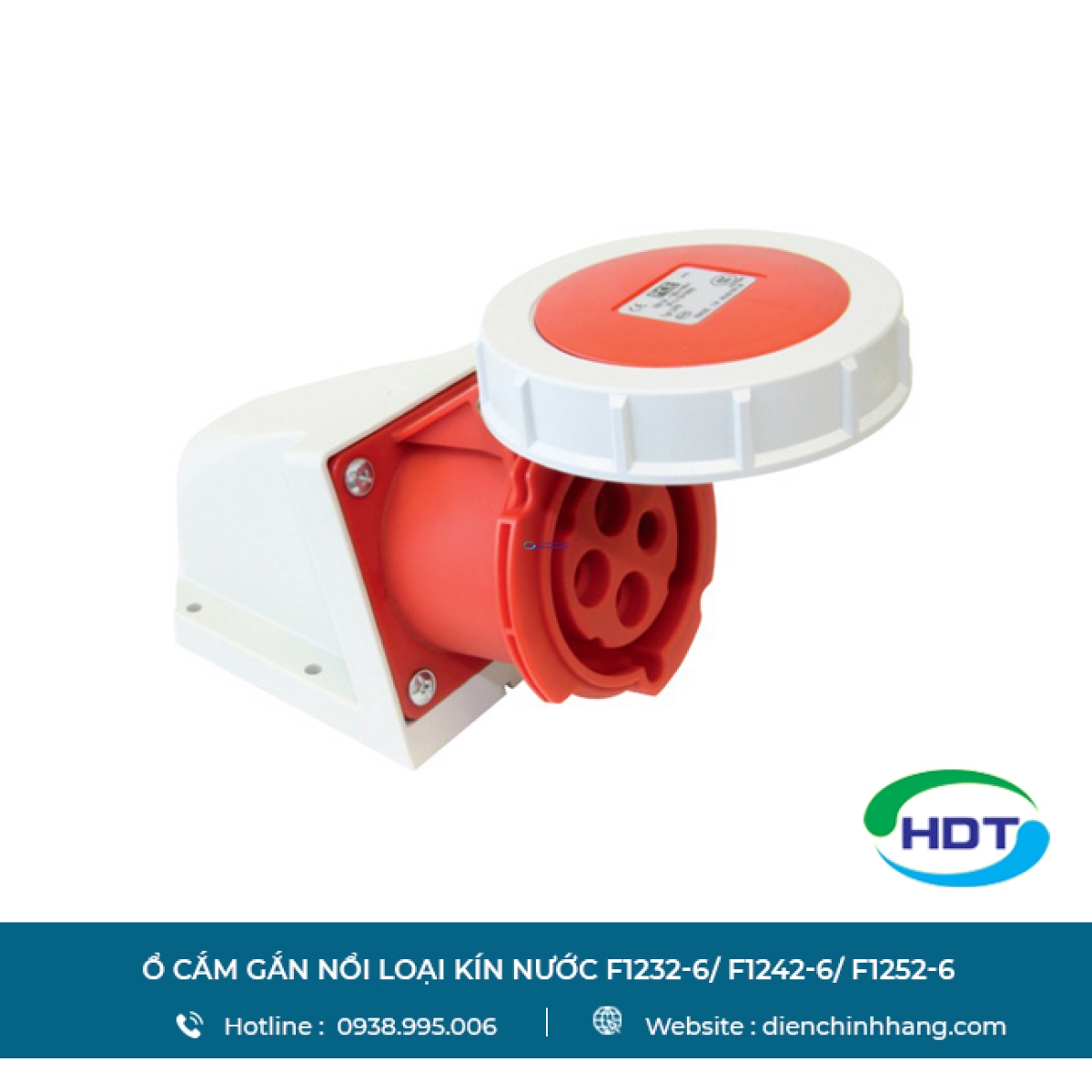 Ổ cắm gắn nổi loại kín nước PCE F1232-6