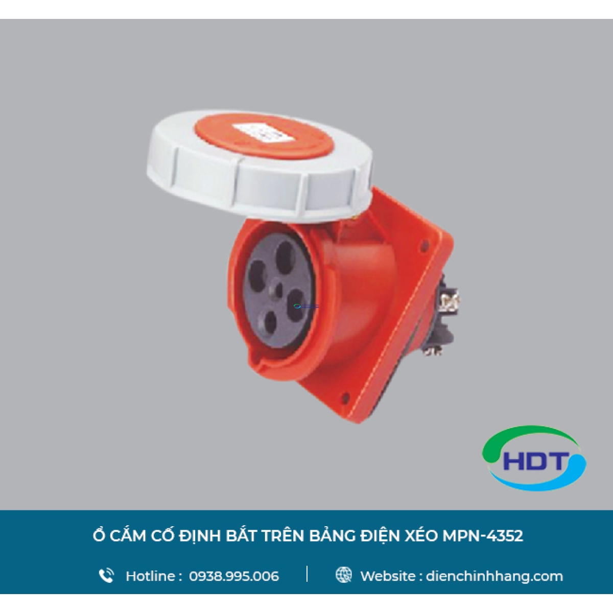 Ổ CẮM CỐ ĐỊNH BẮT TRÊN BẢNG ĐIỆN XÉO MPE MPN-4352