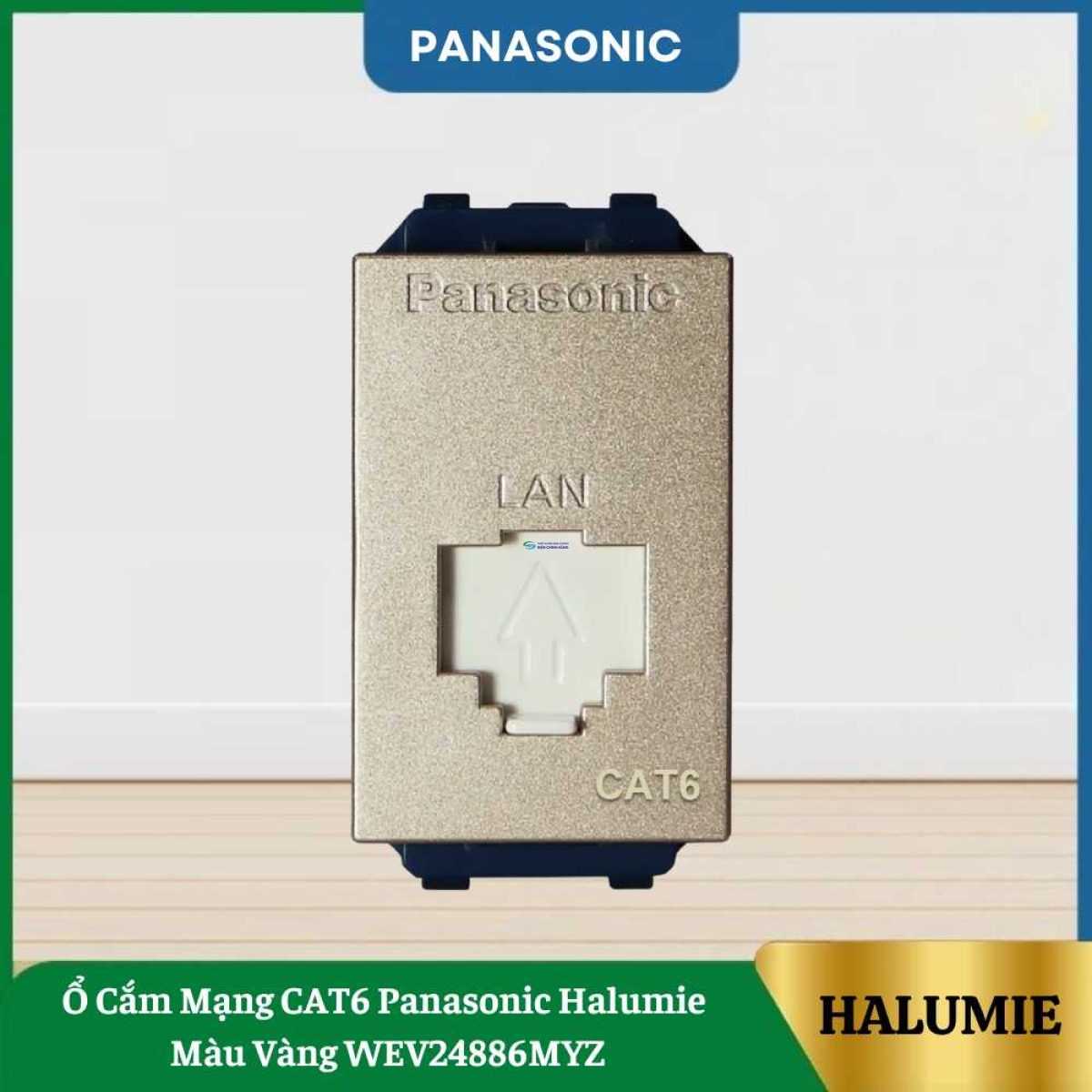 Ổ Cắm Mạng CAT6 Panasonic Halumie Màu Vàng WEV24886MYZ