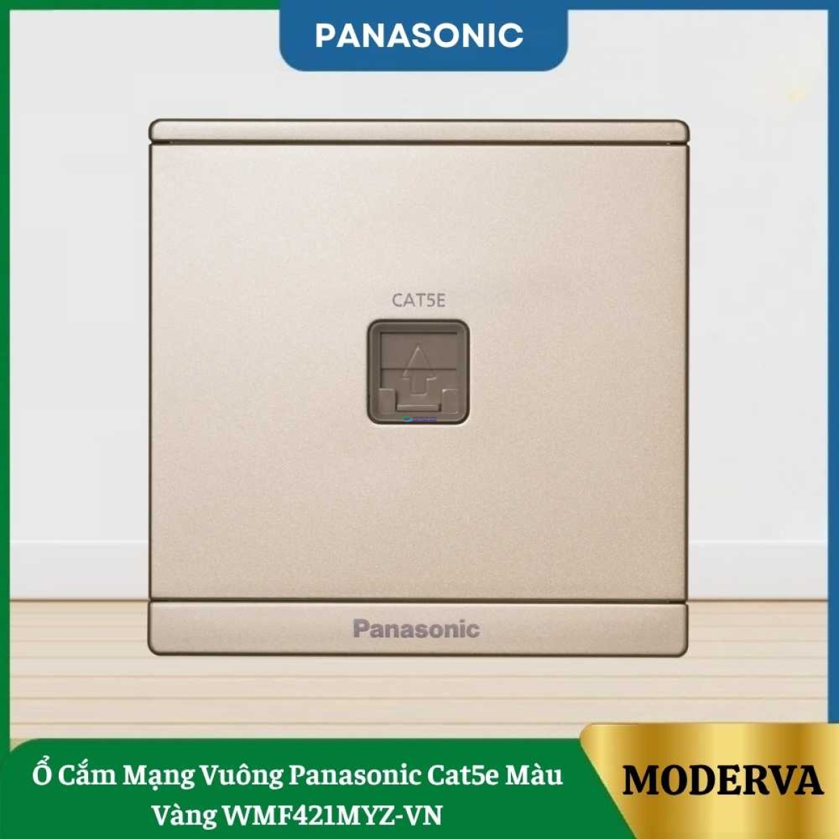Ổ Cắm Mạng Vuông Panasonic Cat5e Màu Vàng WMF421MYZ-VN