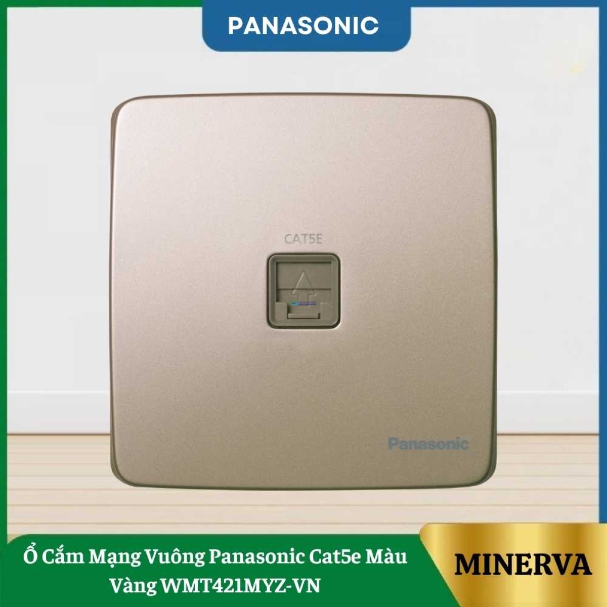 Ổ Cắm Mạng Vuông Panasonic Cat5e Màu Vàng WMT421MYZ-VN