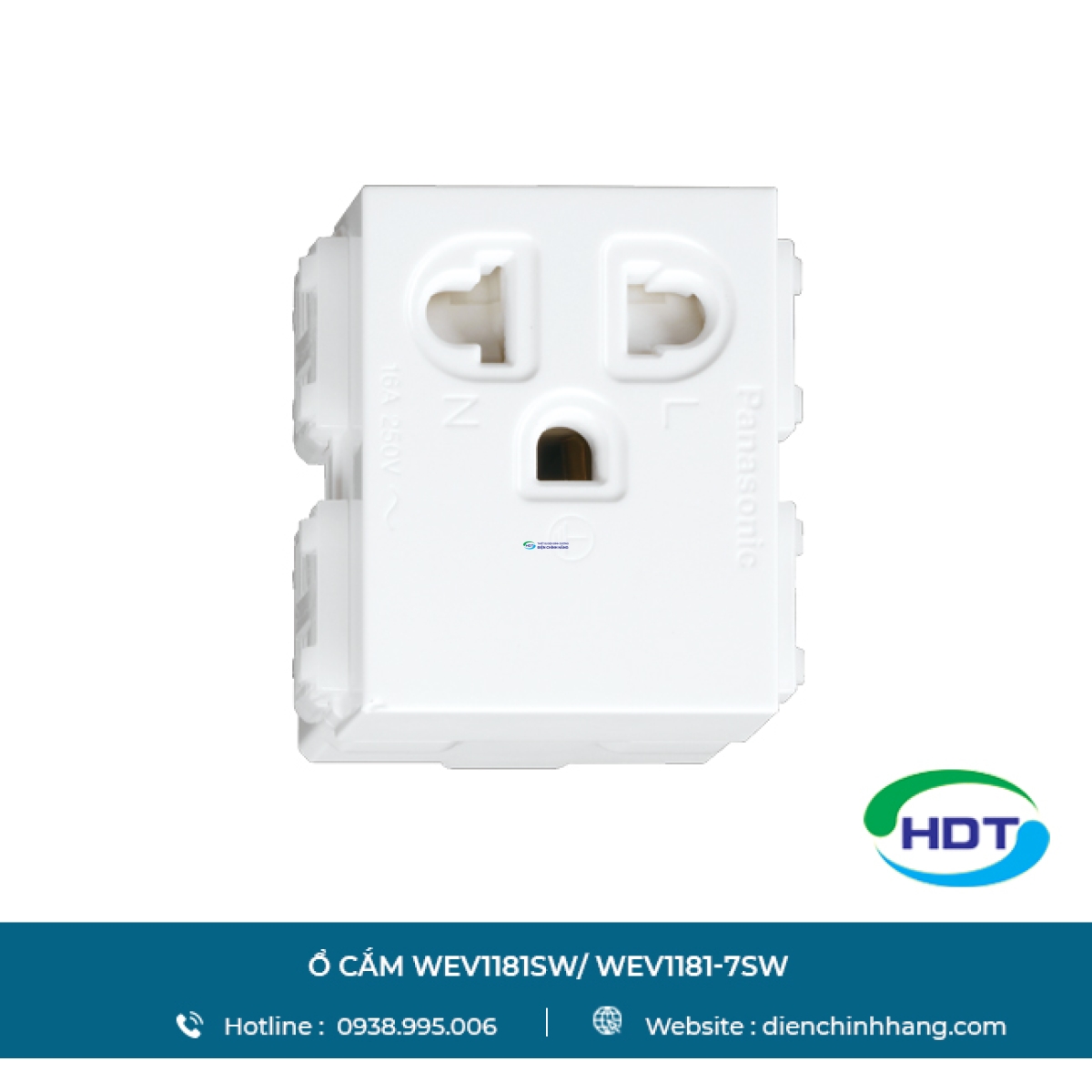  Ổ cắm đơn 3 chấu Panasonic WEV1181SW