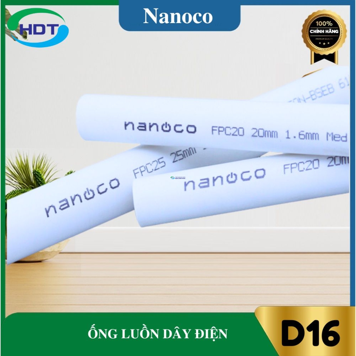 Ống luồn dây điện Nanoco dạng thẳng D16 FPC16L/ FPC16/ FPC16H