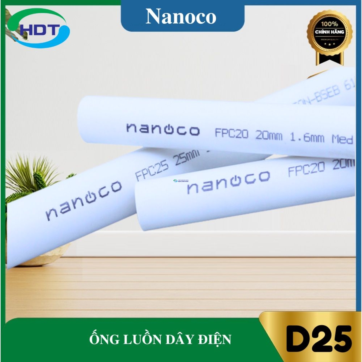Ống luồn dây điện Nanoco dạng thẳng D25 FPC25L/ FPC25/ FPC25H