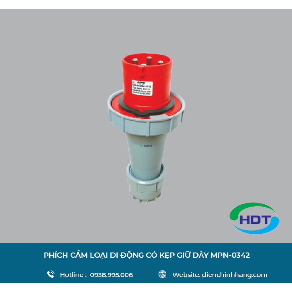 PHÍCH CẮM LOẠI DI ĐỘNG CÓ KẸP GIỮ DÂY MPE MPN-0342