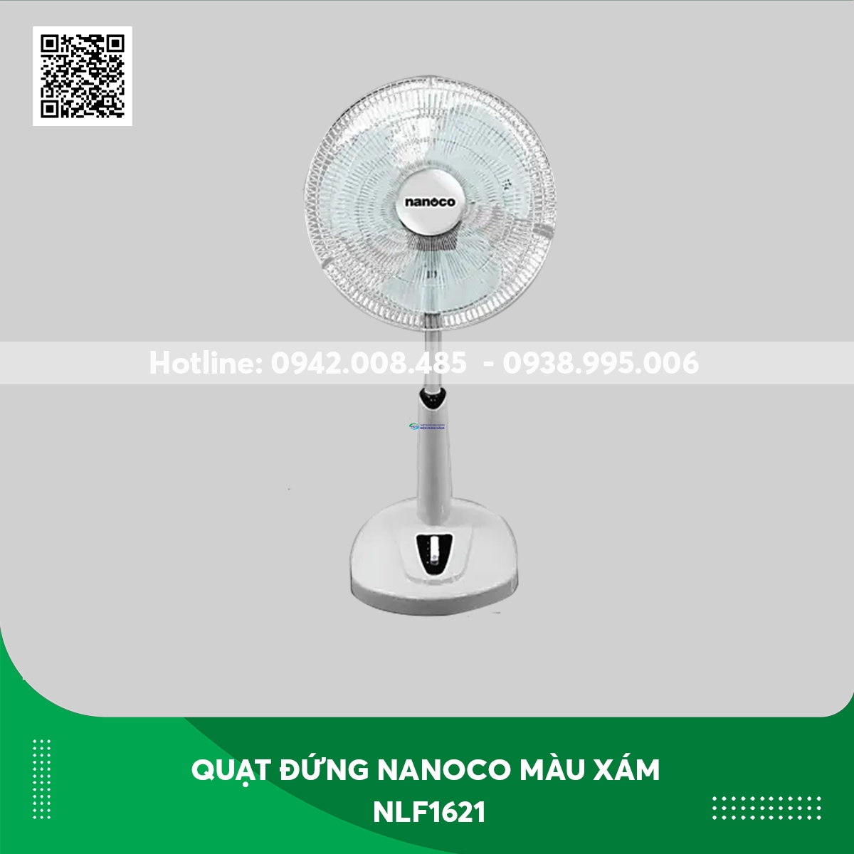 Quạt đứng Nanoco màu xám NLF1621