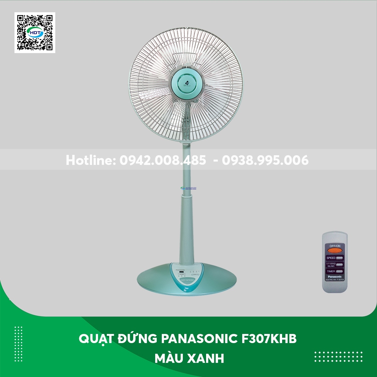 Quạt đứng Panasonic F307KHB màu xanh