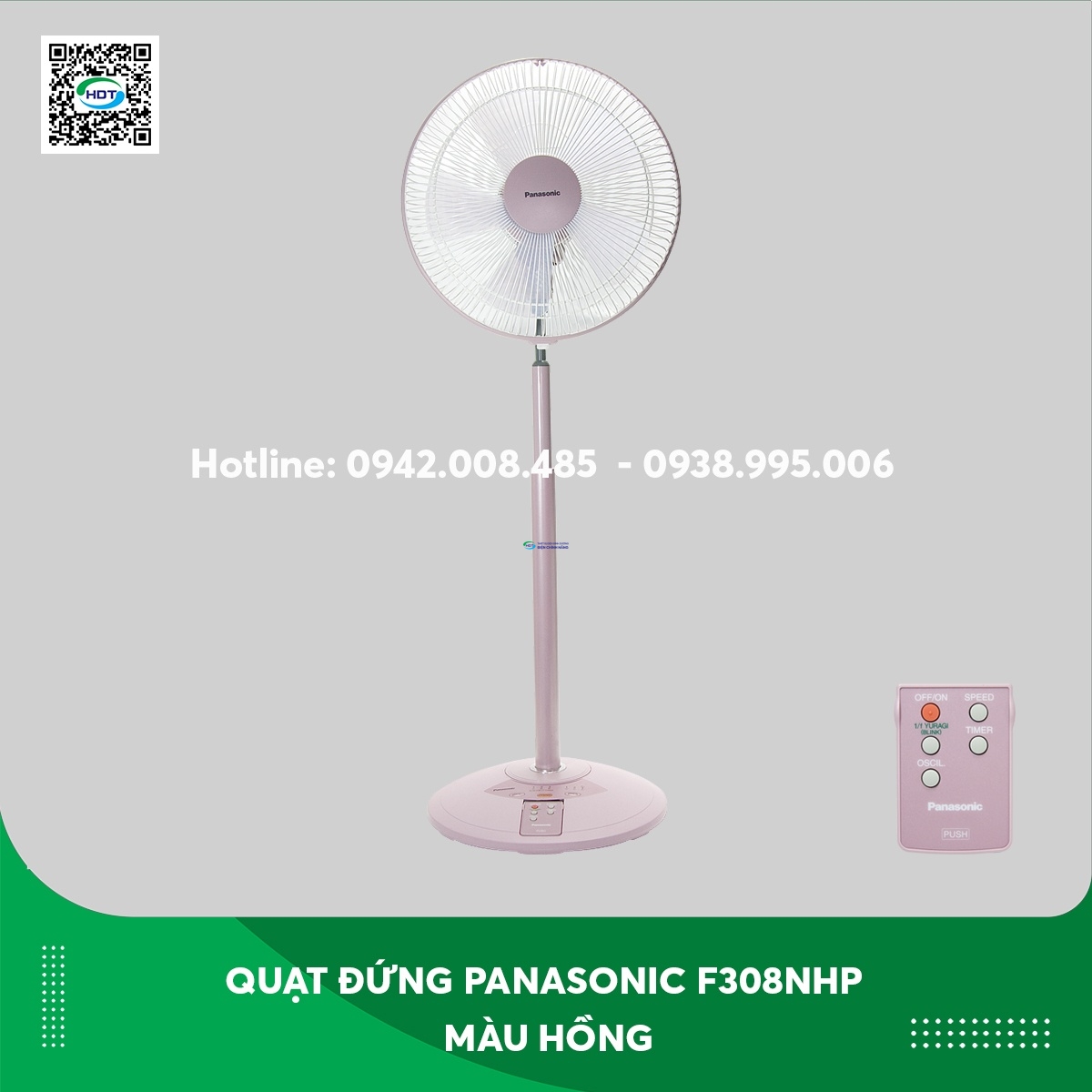 Quạt đứng Panasonic F308NHP màu hồng
