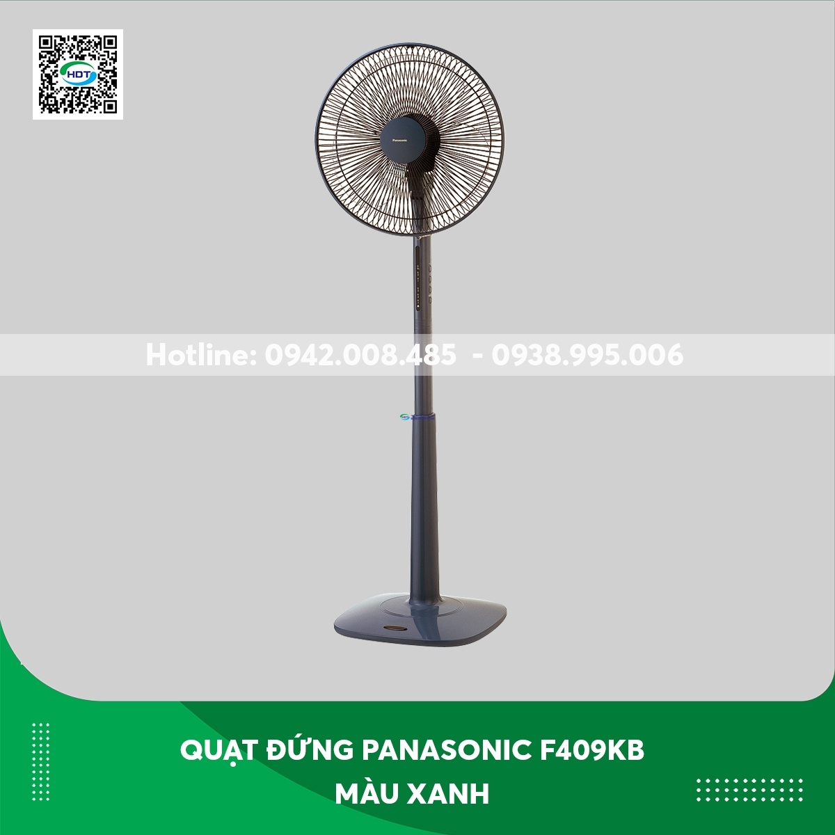Quạt đứng Panasonic F409KB màu xanh