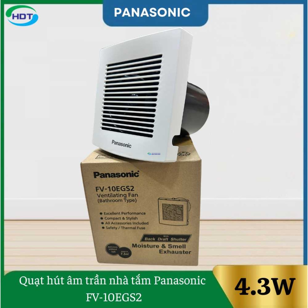 Quạt Hút Âm Trần Nhà Tắm Panasonic FV-10EGS2