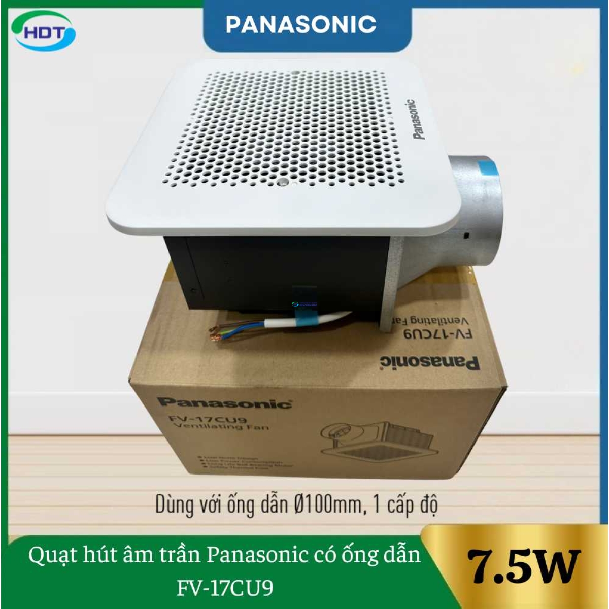 Quạt Hút Âm Trần Panasonic Có Ống Dẫn FV-17CU9