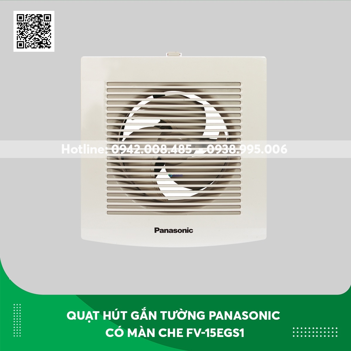 Quạt hút gắn tường Panasonic có màn che FV-15EGS1