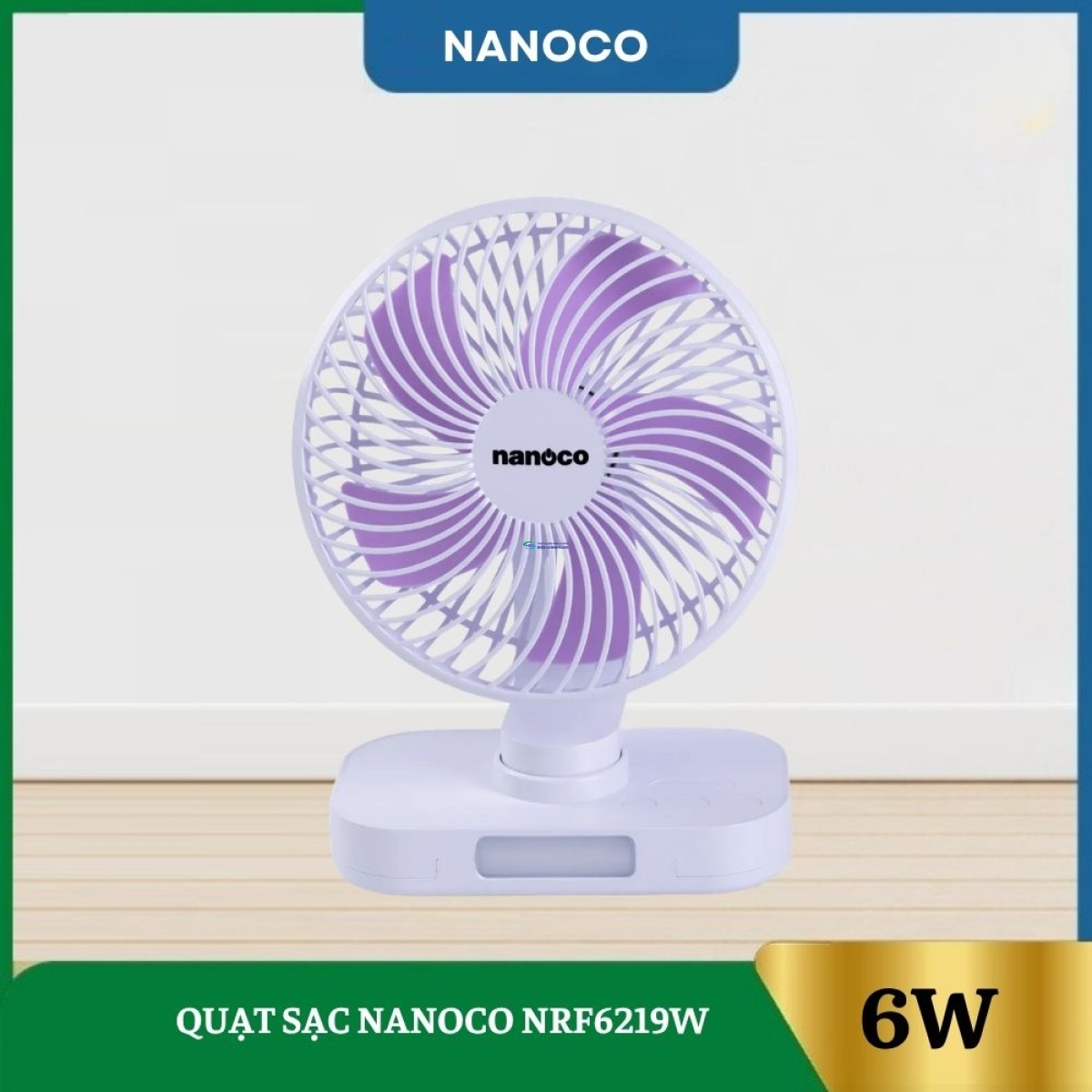 Quạt Sạc Nanoco NRF6219W