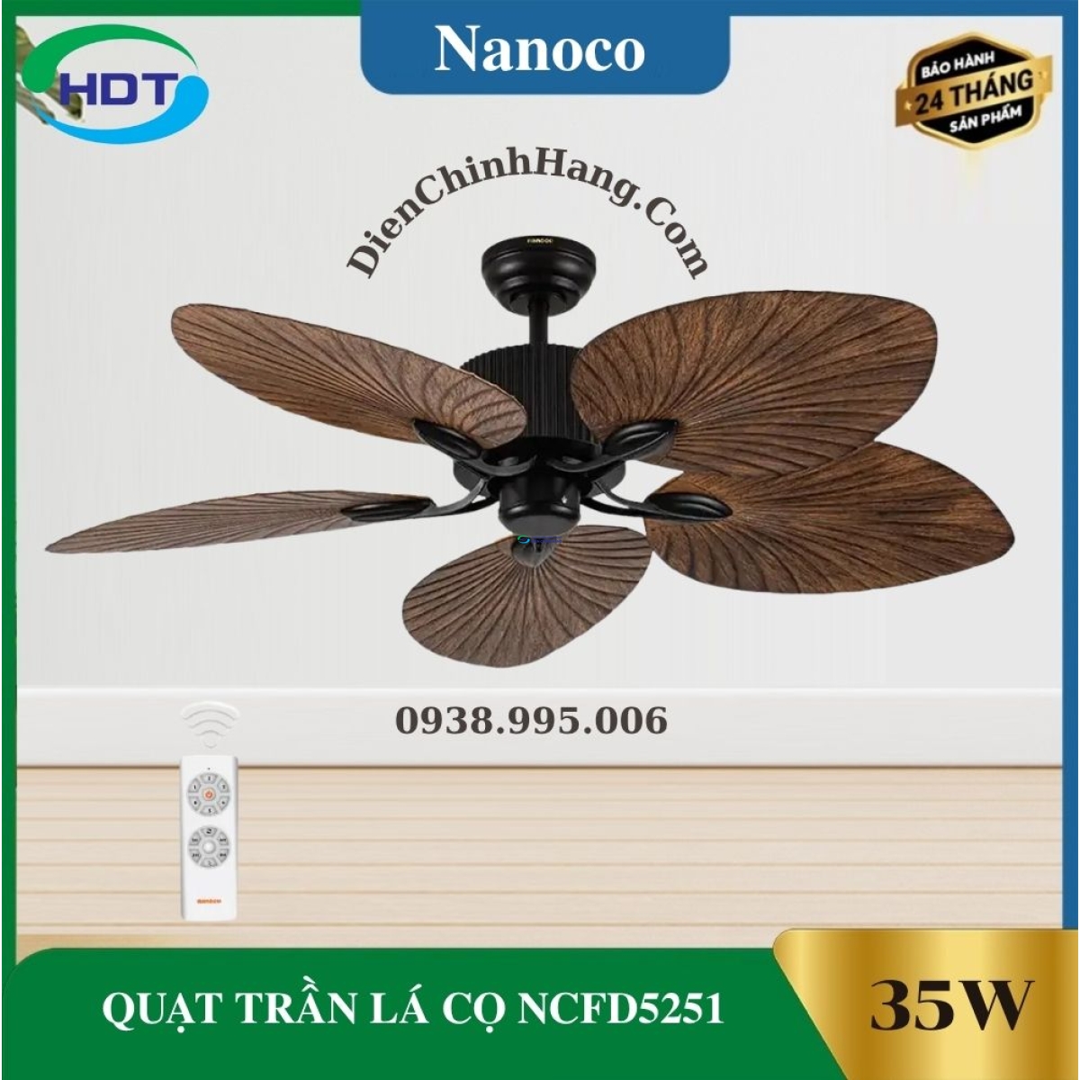 QUẠT TRẦN LÁ CỌ NCFD5251