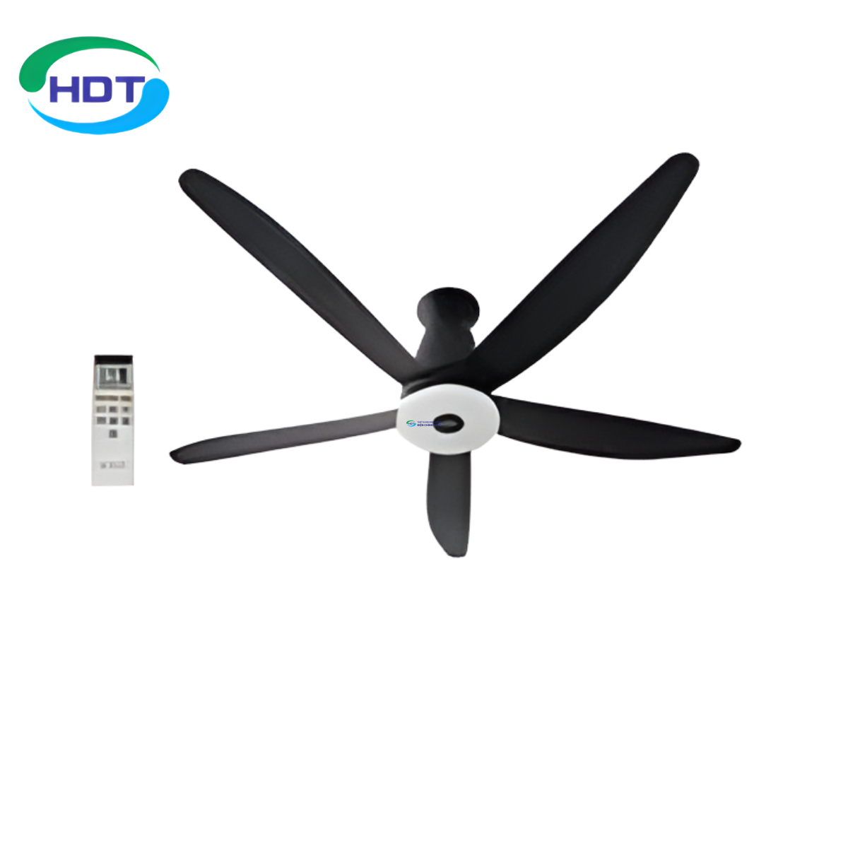 Quạt trần Panasonic 5 cánh có điều khiển F60XDN màu đen