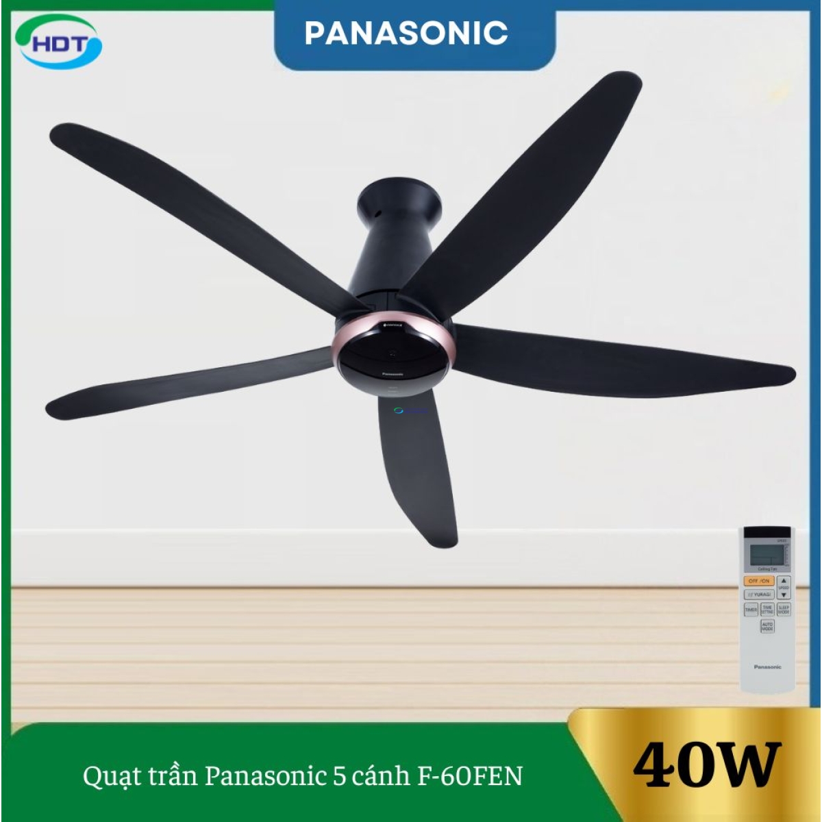 quạt trần panasonic 5 cánh F-60FEN