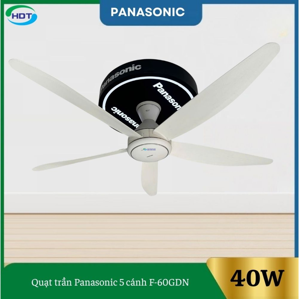 Quạt trần Panasonic 5 cánh F-60GDN màu trắng