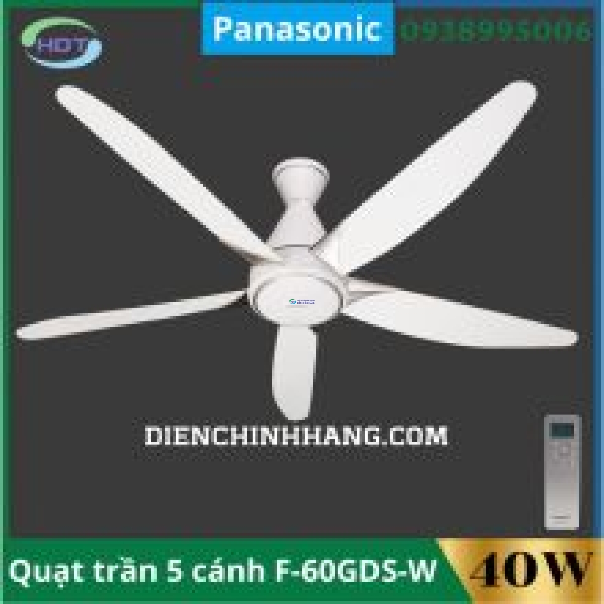 Quạt Trần Panasonic 5 Cánh F-60GDS-W