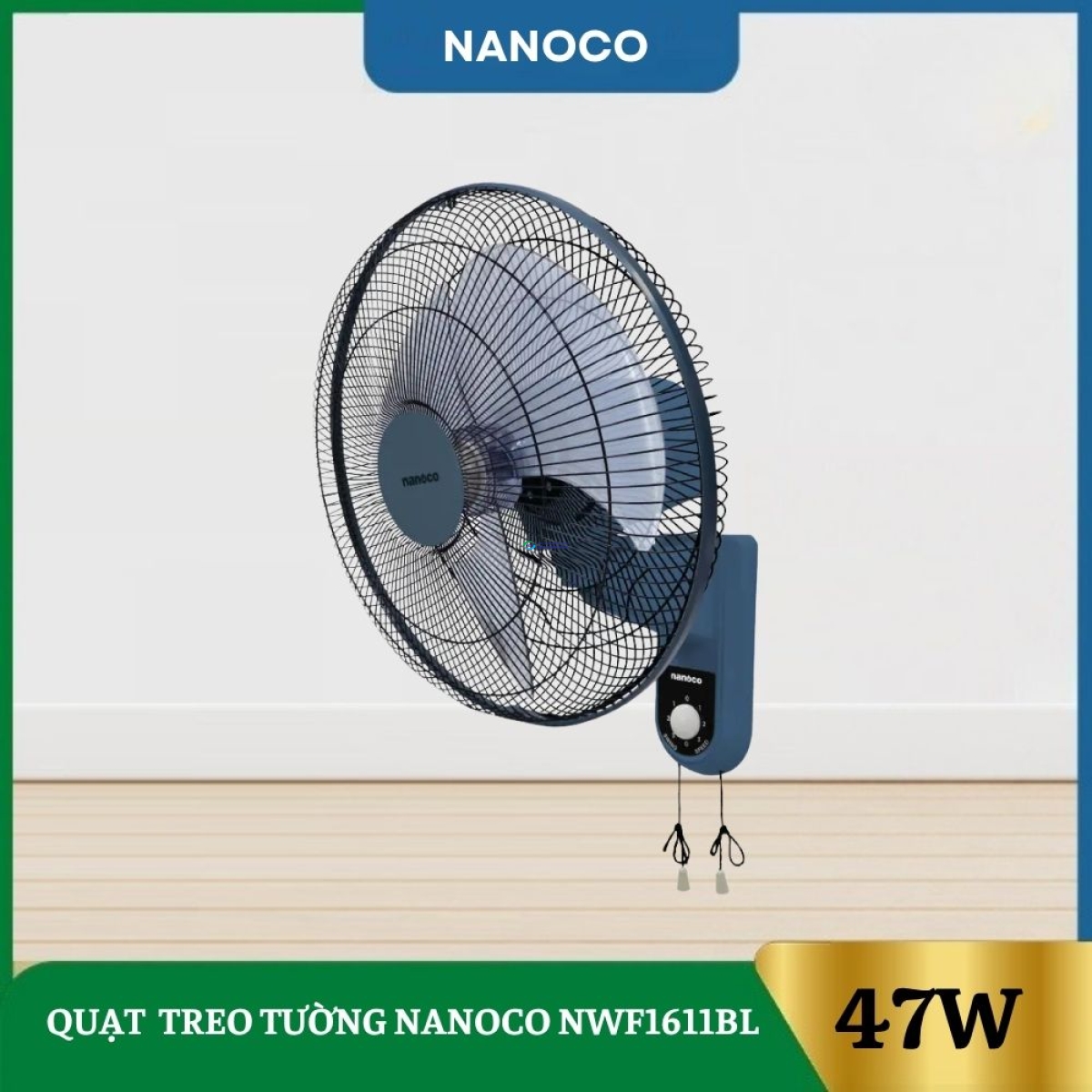 Quạt Treo Tường Nanoco NWF1611BL