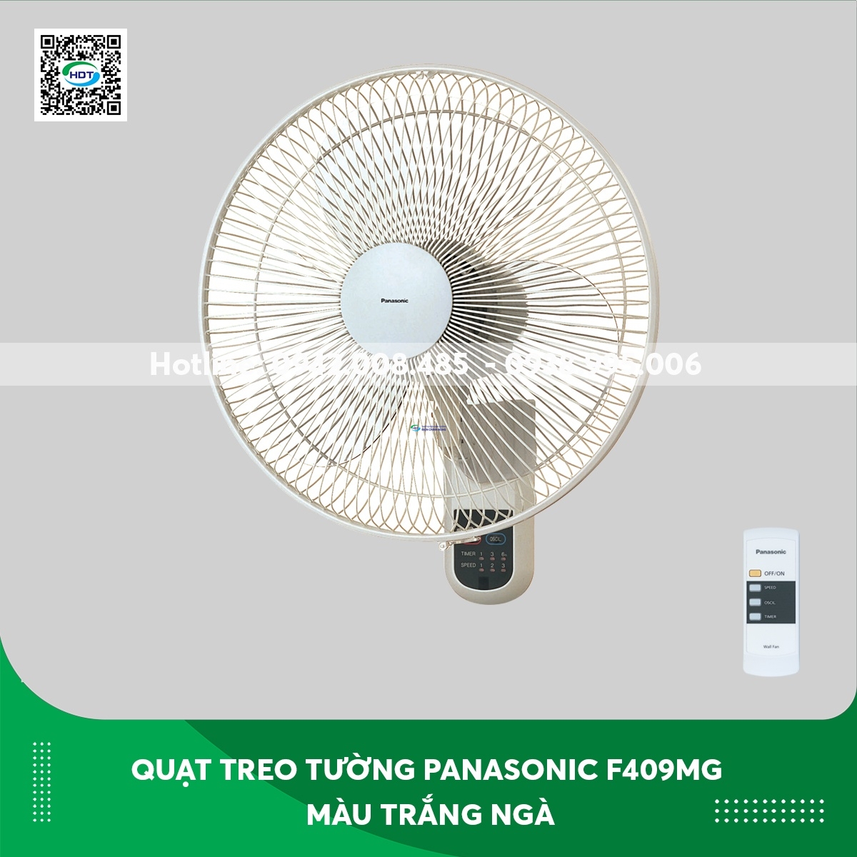 Quạt treo tường Panasonic F409MG màu trắng ngà