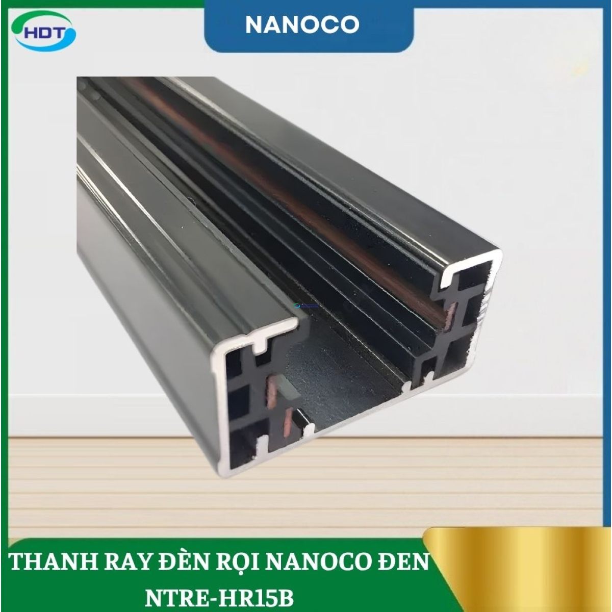 Thanh Ray Đèn Rọi Nanoco Đen NTRE-HR15B